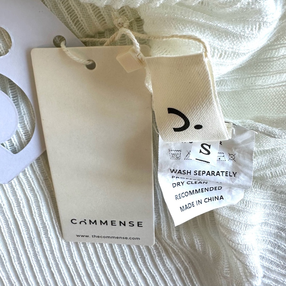 NWT Commense See Through Ribbed Knit Mesh Top - Picture 10 of 16